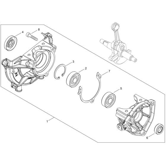 Crankcase for ECHO SRM-3020TES/U Brushcutter