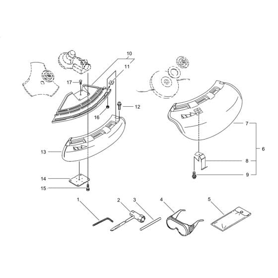 Shield for ECHO SRM-335TES/L Brushcutter