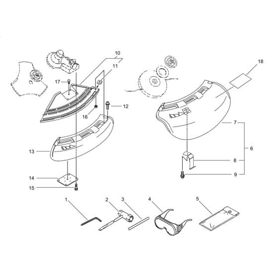 Shield for ECHO SRM-335TES/U Brushcutter