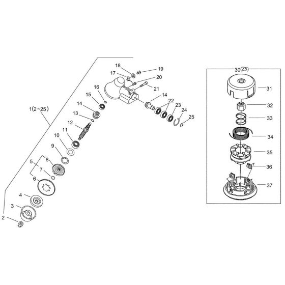 Gear Case for ECHO SRM-335TES/U Brushcutter