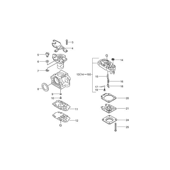 Carburettor for ECHO SRM-350ES/L Brushcutter