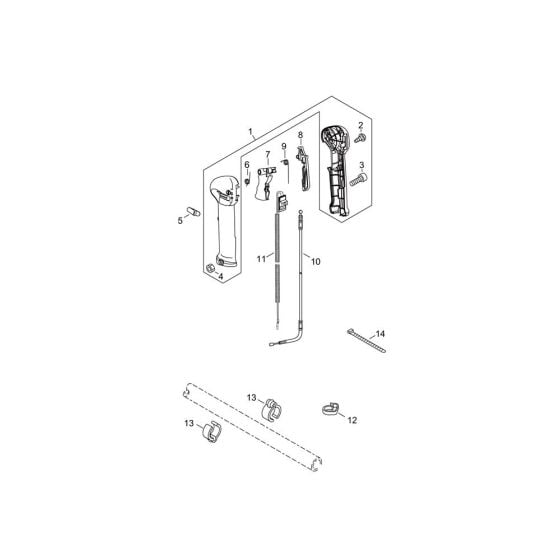 Throttle for ECHO SRM-350ES/U Brushcutter