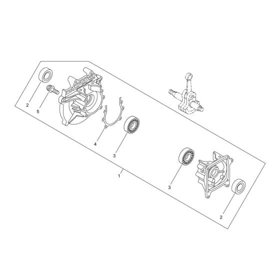 Crankcase for ECHO SRM-350ES/U Brushcutter