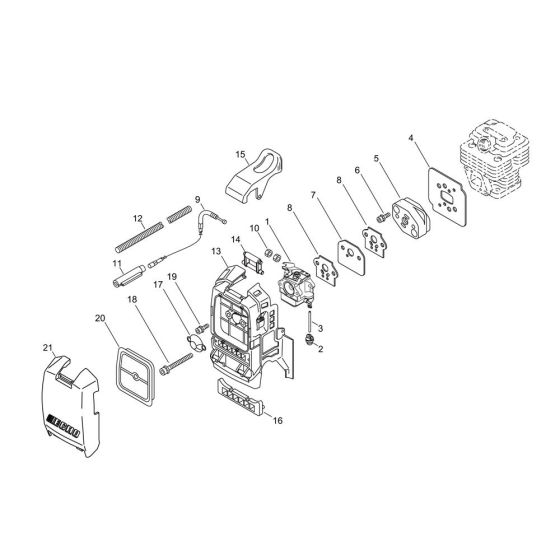 Air Cleaner, Carburettor for ECHO SRM-350ES/U Brushcutter