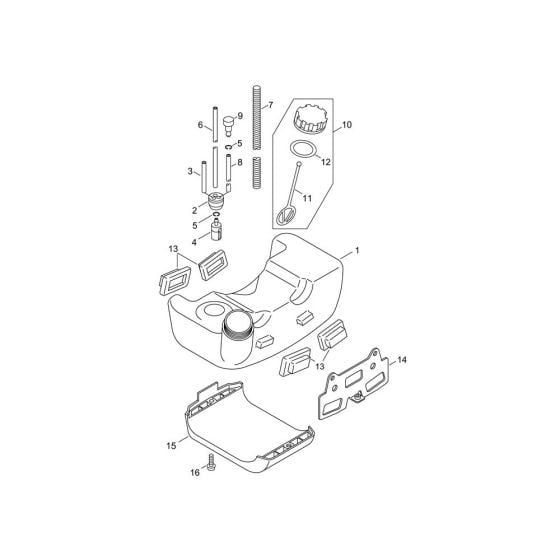 Fuel Tank for ECHO SRM-350ES/U Brushcutter