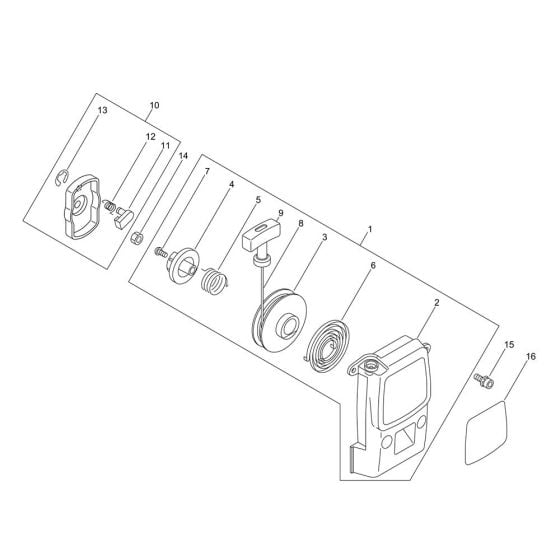 Recoil Starter, Pully for ECHO SRM-350ES/U Brushcutter