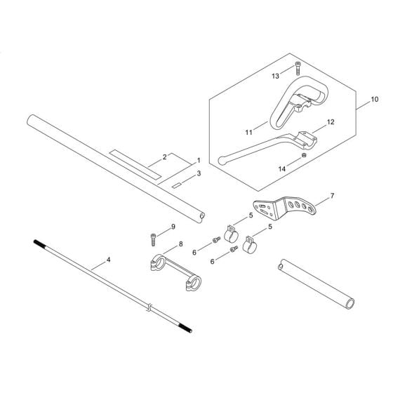 Main Pipe, Handle for ECHO SRM-3611T/L Brushcutter