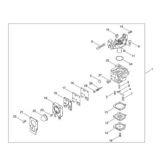 Carburettor for ECHO SRM-3611T/L Brushcutter