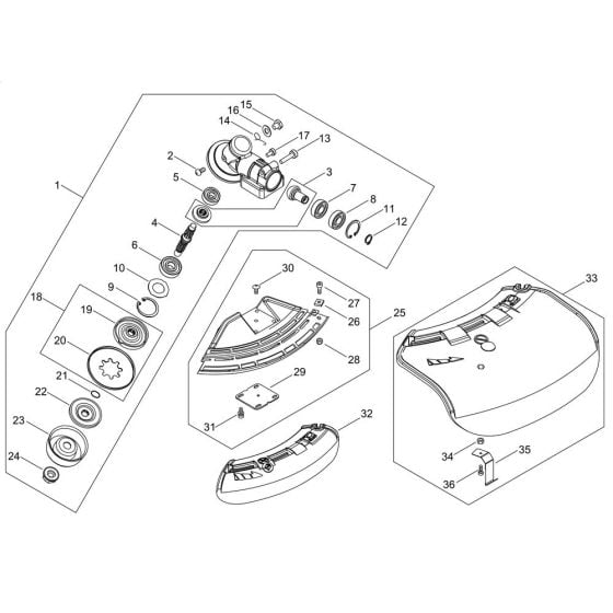 Gear Case, Shield for ECHO SRM-420ES-LW Brushcutter