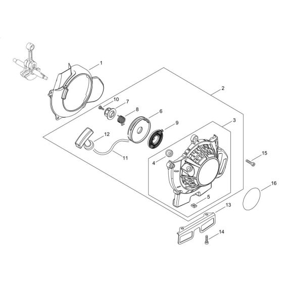 Recoil Starter for ECHO SRM-420ES-LW Brushcutter