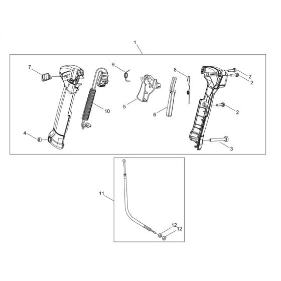 Throttle for ECHO SRM-520ES Brushcutter