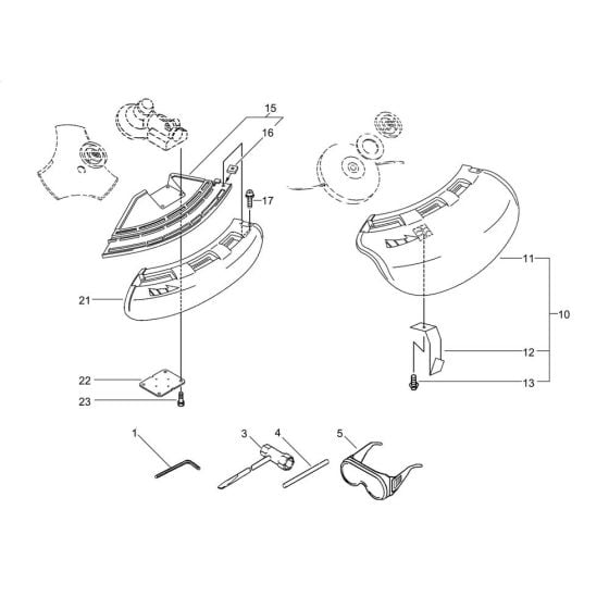 Shield for ECHO SRM-580/U Brushcutter