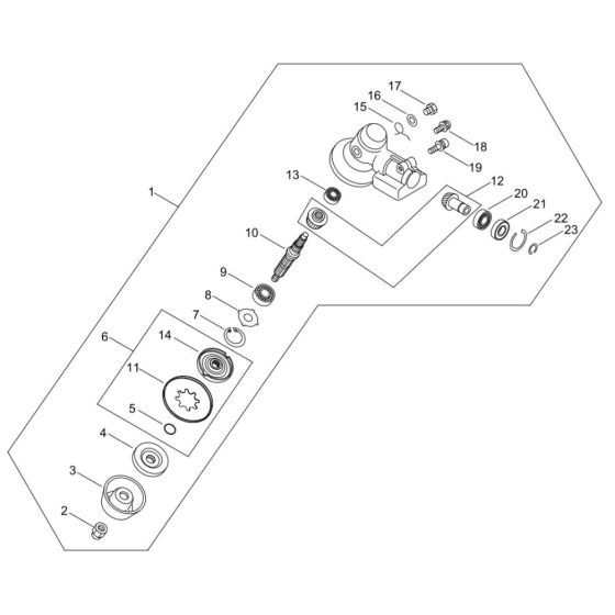 Gear Case for ECHO SRMF-250 Brushcutter