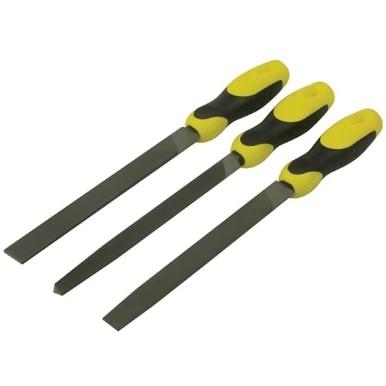 File Set 3 Piece Flat , 1/2 Round, 3 Square 200mm (8in) by Stanley - 0-22-464