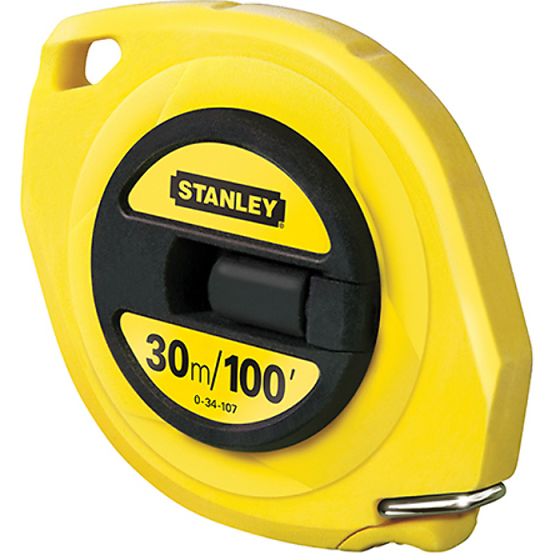 Closed Case Steel Tape 30m / 100ft (Width 9.5mm) by Stanley - 0-34-107