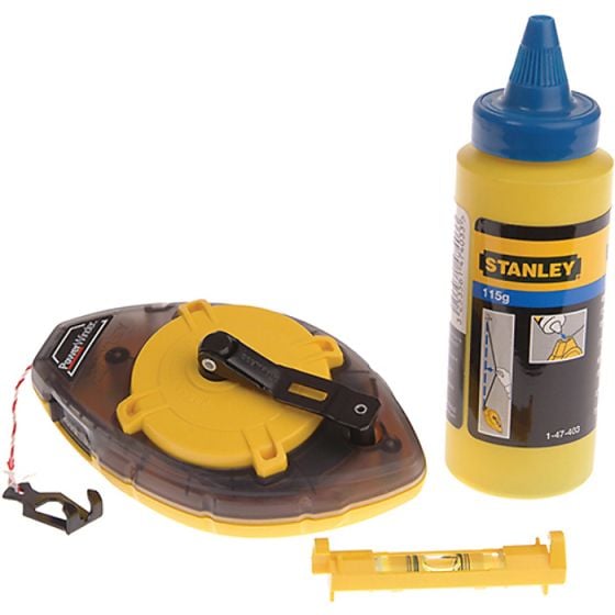 Power Winder Chalk Line 30m , Chalk & Level by Stanley - 0-47-465