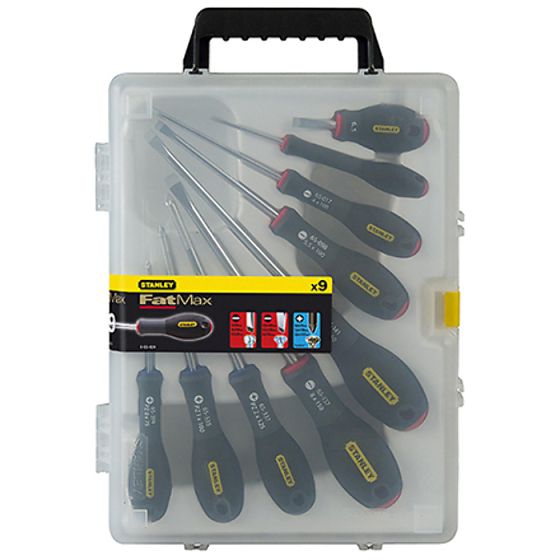 FatMax Screwdriver Parallel/Flared/Pozi Set of 9 by Stanley - 0-65-424