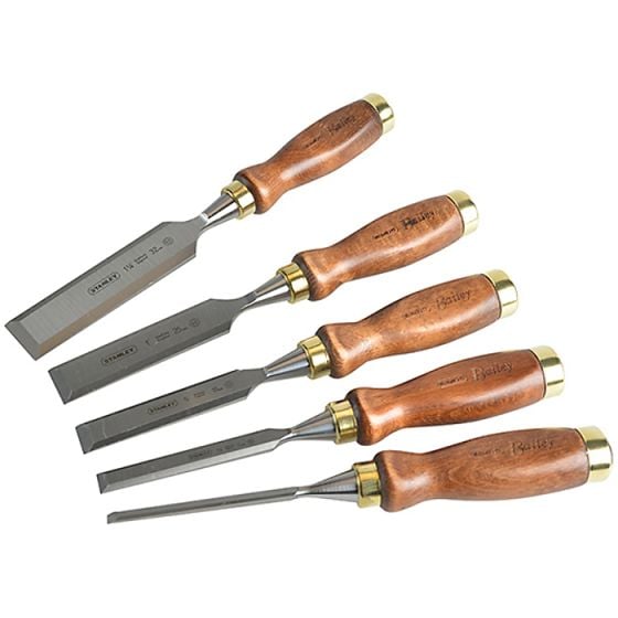 Bailey Chisel Set of 5 in Leather Pouch by Stanley - 1-16-503