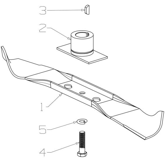 Blade (420mm) Assembly for Morrison Surecut L (2018 Dec 465718) Push Mower