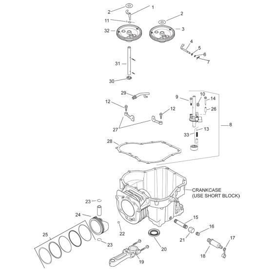 CrankCase for Kohler SV470 Engines