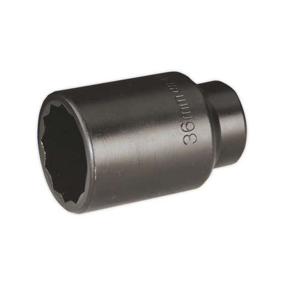 Impact Socket 36mm Bi-Hex Deep 1/2"Sq Drive Sealey Part No. SX006