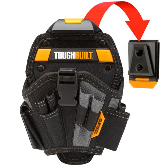 ToughBuilt Drill Holster - Clips on-off  belt c/w 13 pockets & loops large