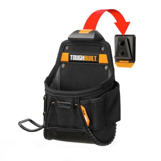 ToughBuilt Project Pouch / Hammer Loop - 6 Pocket Clips on-off a tool belt