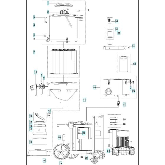 Complete Assy for T18000 Husqvarna Dust Extractor