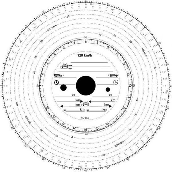 TachoDisc T4 CV701 - 120 kph - Box of 100