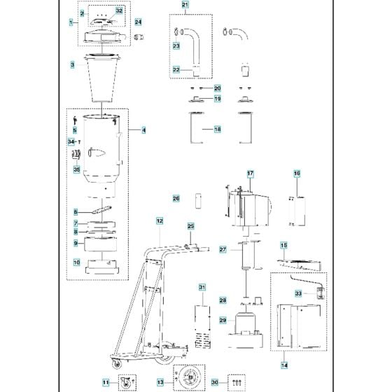 Complete Assy for T4000 Husqvarna Dust Extractor