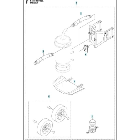 Tank Kit for Husqvarna T4000 Petrol Dust Extractor