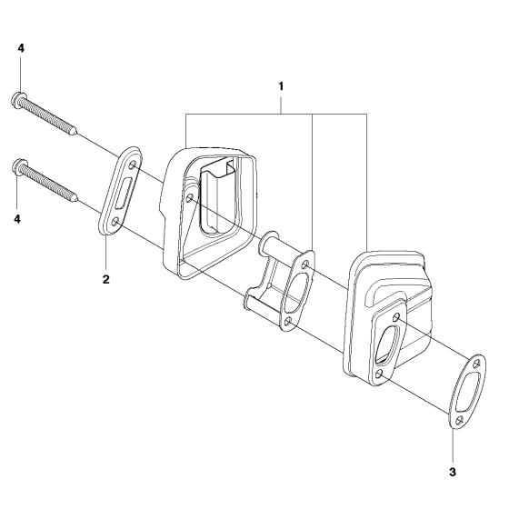 Muffler Assembly For Husqvarna T425 Chainsaw 