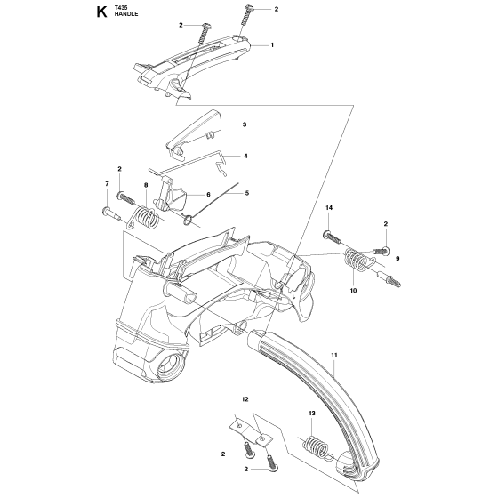 Handle Assembly For Husqvarna T435 Chainsaw 