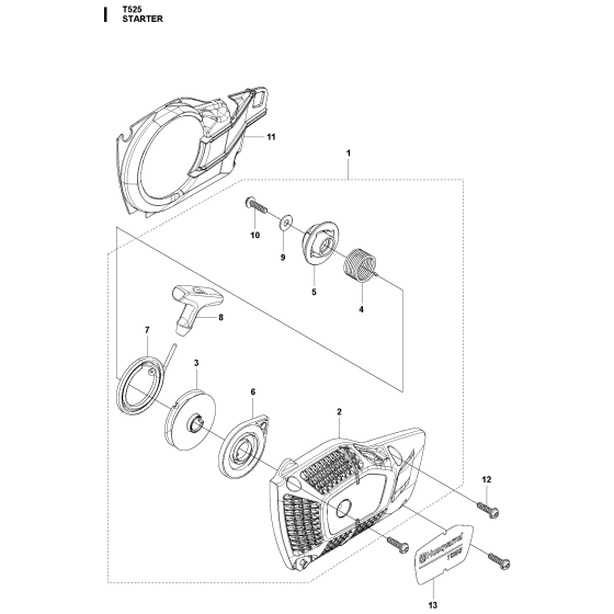 Starter Assembly For Husqvarna T525 Chainsaw 