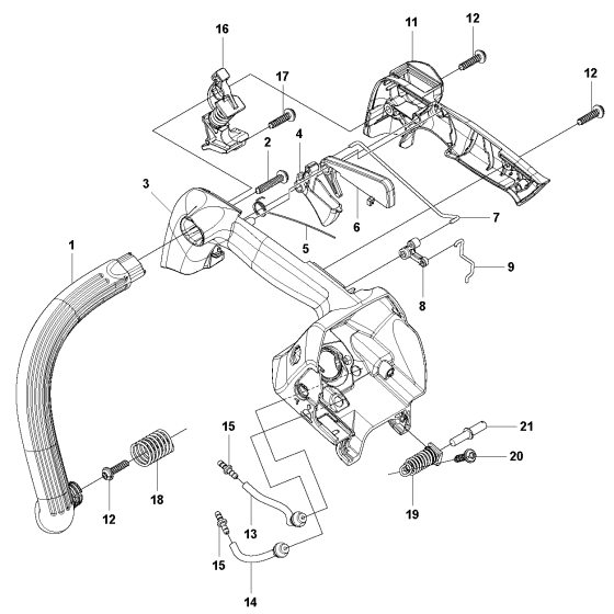 Handle Assembly For Husqvarna T525 Chainsaw 