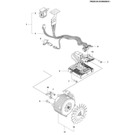 Electrical Assembly -2 for Husqvarna T536Li XP Chainsaw