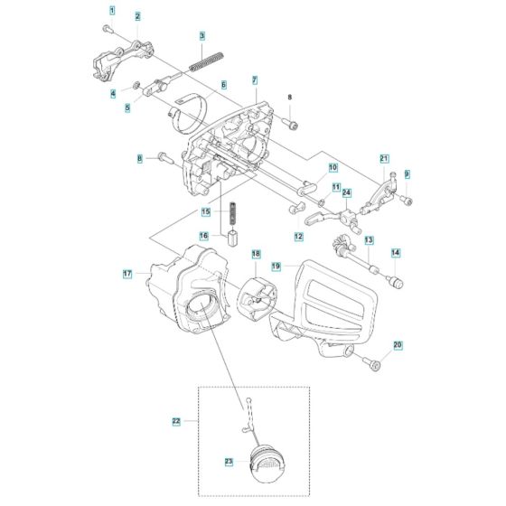 Chain Brake (1) for Husqvarna T540i XP Battery Chainsaw