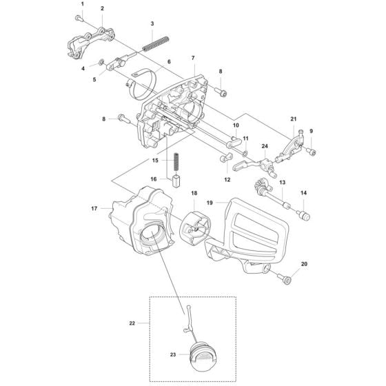 Chain Brake Assembly for Husqvarna T540i XP G Chainsaw