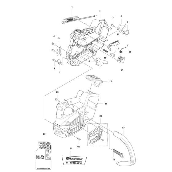 Chassis Assembly for Husqvarna T540i XP G Chainsaw