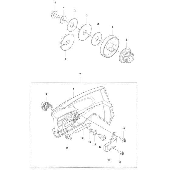 Clutch Assembly for Husqvarna T540i XP G Chainsaw