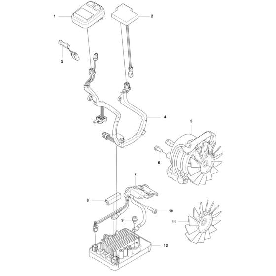 Electrical Assembly for Husqvarna T540i XP G Chainsaw