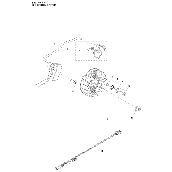 Ignition System Assembly For Husqvarna T540XP Chainsaw 