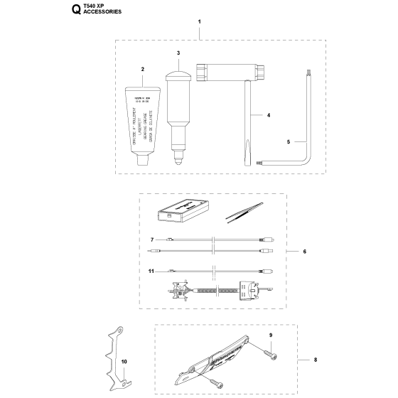 Accessories Assembly For Husqvarna T540XP Chainsaw 