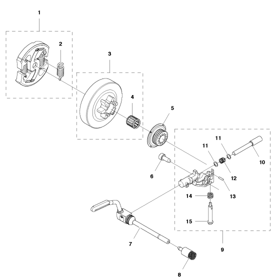 Clutch & Oil Pump Assembly For Husqvarna T540XPII Chainsaw 