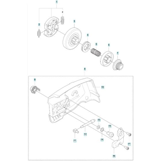 Clutch for Husqvarna T542i XP Battery Chainsaw