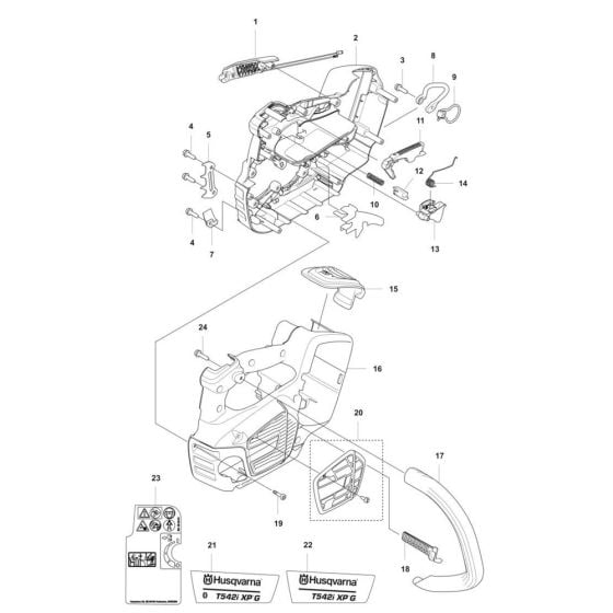 Chassis Assembly for Husqvarna T542i XP G Chainsaw