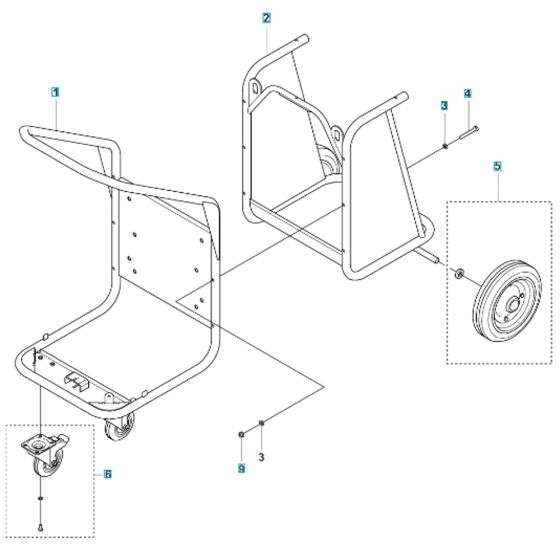 Carriage Assy for T7500 Husqvarna Dust Extractor