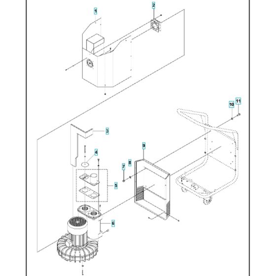 Engine Assy for T7500 Husqvarna Dust Extractor