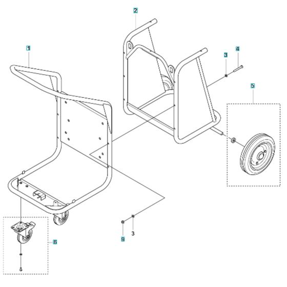 Carriage Assy for T8600 Husqvarna Dust Extractor