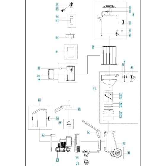 Complete Assy for T8600 Husqvarna Dust Extractor